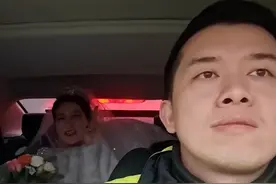 最特殊的一场婚礼！婚车突发爆胎，警车秒变“婚车”视频封面