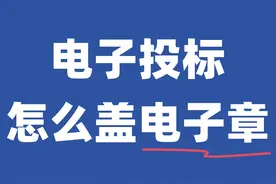 电子投标怎么盖电子章？电子投标盖章操作流程视频封面