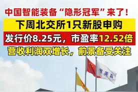 中国智能装备“隐形冠军”来了！下周北交所1只新股申购，发行价8.25元，市盈率12.52倍，营收利润双增长，前景备受关注 #智能装备  #奥美森  #股市  #上市公司