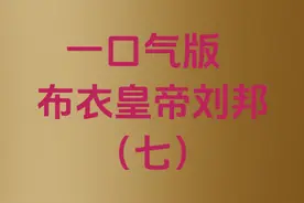 《徐说大人物之刘邦》（七）一口气看完汉朝皇帝刘邦一生，精彩！ 视频封面