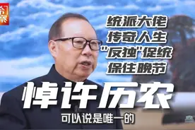 统派大佬许历农戎马一生，晚年坚持“反独”促统 #许历农 #王在希