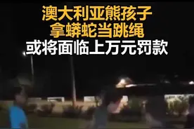澳大利亚熊孩子拿蟒蛇当跳绳，或将面临上万元罚款视频封面