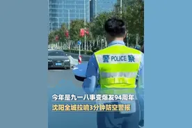 今年是九一八事变爆发94周年，沈阳全城拉响3分钟防空警报，铭记历史，勿忘国耻！#大象主播说 @大象新闻主持人赵子怡（满分儿）