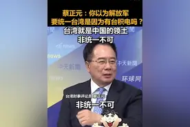 蔡正元：你以为解放军要统一台湾是因为台积电吗？台湾就是中国的领土，非统一不可