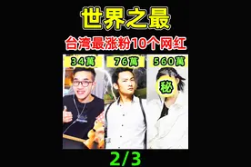 台湾2024年“最多涨粉”的10个网红！锡兰只排第10，视频封面