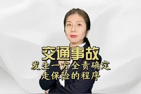 交通事故发生一方全责确定走保险的程序 #交通事故 #法律 #律师视频封面