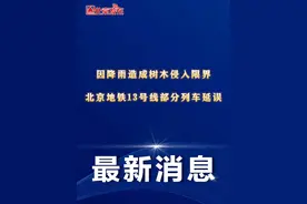 因降雨造成树木侵入限界，北京地铁13号线部分列车延误视频封面