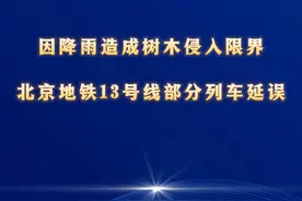 因降雨造成树木侵入限界，北京地铁13号线部分列车延误视频封面