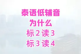 【泰语百科】低辅音为什么标2读3、标3读4？#泰語 #学泰语视频封面