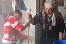 哈萨克人酥油制作全过程 #带你了解哈萨克族传统民俗文化