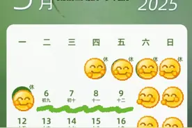 最新放假通知
5月只上19天班
打工人的“梦中情月”
（编辑 董隽子 责编 王牡丹）
#五一 #五月 #放假通知 #5月只上19天班视频封面