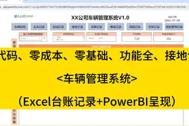 用PowerBI做的车辆管理系统(Excel+PBI组合)