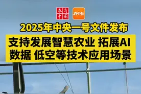 【2025年中央一号文件发布 支持发展智慧农业 拓展人工智能、数据、低空等技术应用场景】中共中央、国务院发布关于进一步深化农村改革，扎实推进乡村全面振兴的意见。意见提出，瞄准加快突破关键核心技术，强化农业科研资源力量统筹，培育农业科技领军企业。深入实施种业振兴行动，发挥“南繁硅谷”等重大农业科研平台作用，加快攻克一批突破性品种。继续推进生物育种产业化。推动农机装备高质量发展，加快国产先进适用农机装备等研发应用，推进老旧农机报废更新。支持发展智慧农业，拓展人工智能、数据、低空等技术应用场景。#智慧农业 #AI #人工智能 #低空经济视频封面
