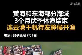 黄海和东海部分海域3个月伏季休渔结束，连云港千帆待发静候开渔视频封面