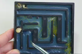 黏菌被攻击啦！一起来拯救黏菌，助黏菌穿越迷宫！ #黏菌 #玩具 #科学小实验