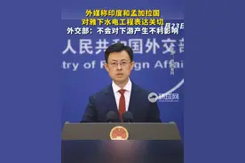 外媒称印度和孟加拉国对雅下水电工程表达关切，外交部：不会对下游产生不利影响