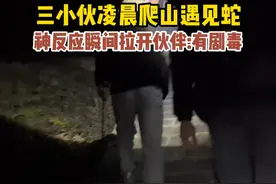 天气转暖  一定要做好防蛇措施 3月23日 ，广东揭阳，据拍摄者登山客林先生称:自己和朋友有时候会选择晚上爬山，自己朋友发现前面有蛇就马上把小伙伴拉开了，小伙称是条毒蛇：竹叶青视频封面