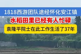 1818西游团队途经湖南怀化安江镇，这里的水稻田中，已经有人在忙碌。袁隆平院士曾在此工作生活了37年，#袁隆平院士逝世4周年  ，永远怀念！#1818西游记