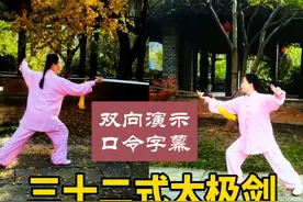 32式太极剑正面背面双向对照演示（带李德印版口令字幕）视频封面