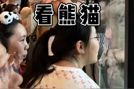 没想到大熊猫基地这么多人！我们只看到了两只睡觉的熊猫，感觉有点遗憾#老外家庭中国行#成都#大熊猫视频封面