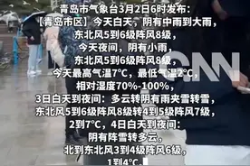 青岛今天有中雨到大雨
市区最高气温7℃ 最低2℃
明天有雨夹雪转雪#青岛 #青岛天气 #青岛下雨视频封面