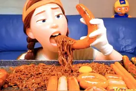 AI视角：看看那些有趣的吃播！ #解压视频 #治愈美食系列视频封面