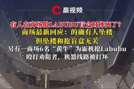 有人在商场抢#LABUBU 盲盒时摔死了？商场最新回应：的确有人坠楼，但坠楼和抢盲盒无关#泡泡玛特视频封面