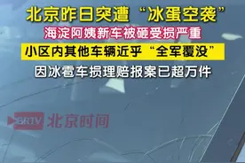 5月13日，北京突降超大冰雹。在人保定损中心，一位居住在海淀区的阿姨表示，其车辆在昨晚的“冰蛋空袭”下受损严重，车窗被砸破裂、车引擎盖被砸出多处凹痕。同小区车辆也近乎“全军覆没”。截至14日上午，多家保险公司发布的理赔数据显示，因冰雹车损理赔报案已超万件。#北京冰雹  （记者：王易楚 赵荆威）视频封面