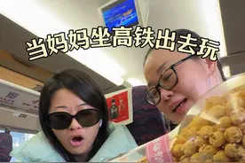 e人老妈是如何在高铁上打发时间的，今天旁边坐的女孩很高冷本来有点紧张，结果也是个可爱的小姑娘～#日常vlog #高铁 #高铁敷面膜 #精致 #插花