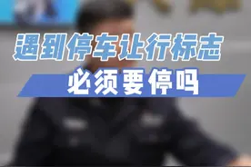 遇到停车让行标志，必须要停吗？ 您来听听一位从警20多年的交警怎么说。#如世说