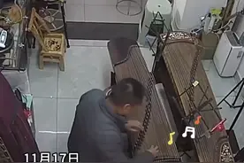 主人弹古筝，猫猫在一旁即兴“起舞”。音乐声戛然而止，喵喵表示抗议@烟火人间美味佳肴视频封面