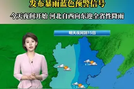发布暴雨蓝色预警信号～周末两天降雨逐步覆盖全省#河北天气预报 #河北发布暴雨蓝色预警信号 #周末两天降雨逐步覆盖全省