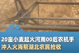 20多亩小麦起火 河南农机手收到求助，开着收割机冲入火海帮湖北农民抢收，“我家也是种地的 看见了很心疼” 当事人@开沃得的王（00后） 主播@子豪蒋一讲 #大象主播说 #河南dou知道