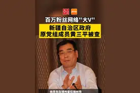 百万粉丝网络“大V” 新疆自治区政府原党组成员黄三平被查视频封面