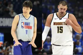 杨瀚森和约基奇试训体测数据对比，两人不仅打法相似，体测也像！