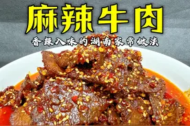 湖南牛肉天花板，亲朋好友都爱吃的麻辣牛肉，又香又辣又韵味 麻辣牛肉配方做法全分享，随时在家就能做#省饭课代表 #牛肉 #湘菜