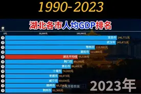 湖北各市人均GDP历年排名 #gdp #数据可视化 #排名 #宜昌视频封面