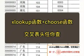 xlookup函数+choose函数，轻松搞定交叉表头的查找 #excel技巧视频封面