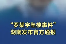 官方通报“罗某宇坠楼事件” #官方通报罗某宇坠楼事件  #罗帅宇