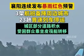 暴雨突袭襄阳，襄阳机场3架航班备降周边城市，23趟普速列车停运。交警提示：非必要，不出门！视频封面