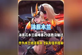 沐辰花木兰巅峰赛29连胜没输过，作为绝活哥带飞队友信手捏来！视频封面
