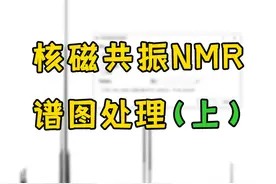 核磁共振NMR谱图处理（上） #核磁 #核磁共振 #科研 #生化环材视频封面