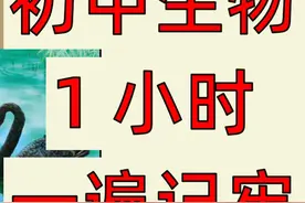 1小时速记初中生物知识考点 #初中生物 #初二 #生物 #初中生视频封面