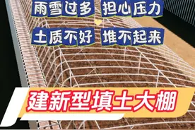 雨雪过多土质不好，都可以搭建这种新型全钢架填土大棚， 后坡不仅不占地，还兼顾保温的土墙和承压强的钢架 #土墙大棚 #半坡暖棚 #温室大棚安装设计 #新型大棚视频封面