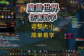 魔兽世界 伤害数字 调整大小，简单易学，还有血条显示目标WA