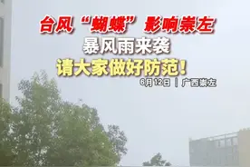 台风“蝴蝶”影响崇左，暴风雨来袭，请大家做好防范！#台风 #台风蝴蝶 #崇左 #天气 【拍摄剪辑：许青霖】