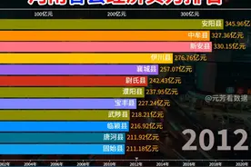 河南各县经济实力历年排名 跌宕起伏 #gdp #数据可视化 #排名