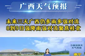 20250506广西《天气预报 》未来三天广西仍多雨多强对流，8到9日强降雨强对流聚焦桂北