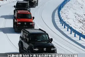 #长城汽车股价大涨  2025款坦克300上市24小时大定突破19683辆，股价应声大涨视频封面