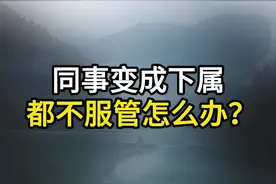 同事变成下属，都不服我管怎么办？#企业管理 #老板 #领导 #思维 视频封面